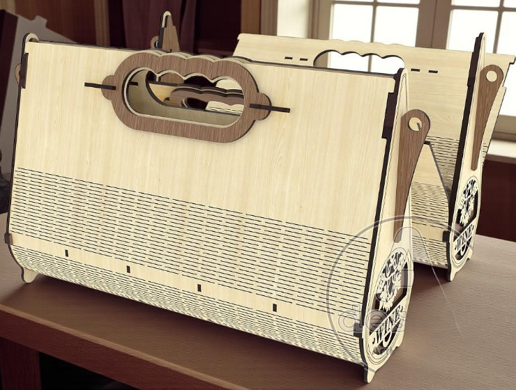 Geantă de Vin din Lemn, lucrată manual – Cadou Personalizat pentru Doamnă