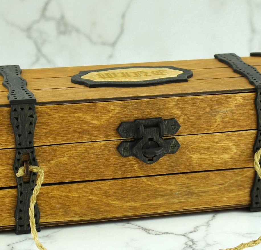 Cutie de vin din lemn – clasică și elegantă, cu gravură personalizată gratuită