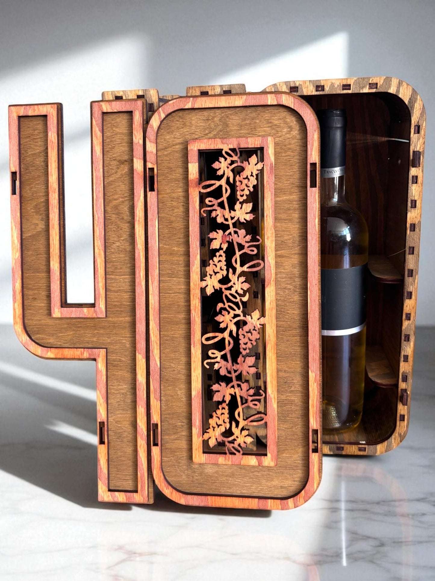 Cutie din lemn personalizată pentru aniversare 40 de ani – lucrată manual, elegantă și simbolică