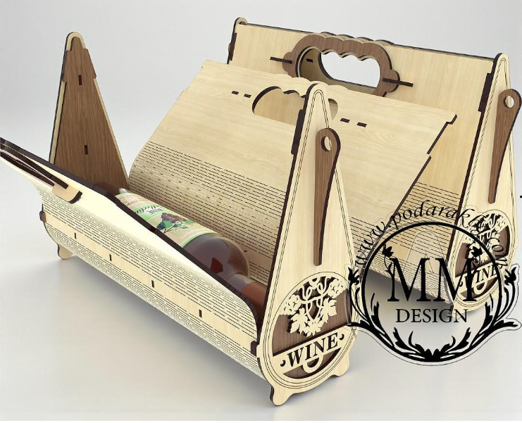 Geantă de Vin din Lemn, lucrată manual – Cadou Personalizat pentru Doamnă