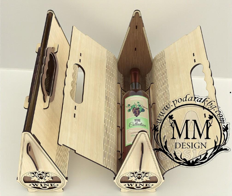 Geantă de Vin din Lemn, lucrată manual – Cadou Personalizat pentru Doamnă