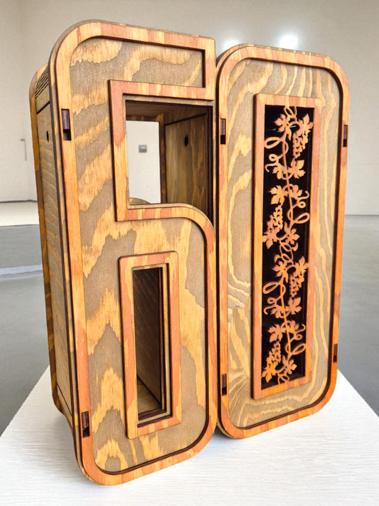 Cutie de vin din lemn personalizată – model aniversar 60 de ani