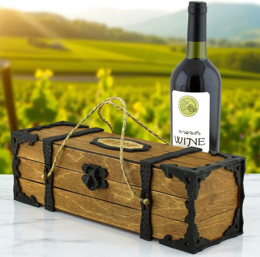 Cutie de vin din lemn – clasică și elegantă, cu gravură personalizată gratuită