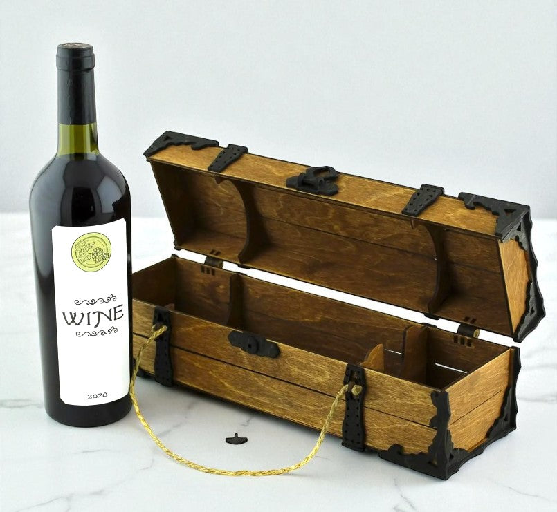 Cutie de vin din lemn – clasică și elegantă, cu gravură personalizată gratuită