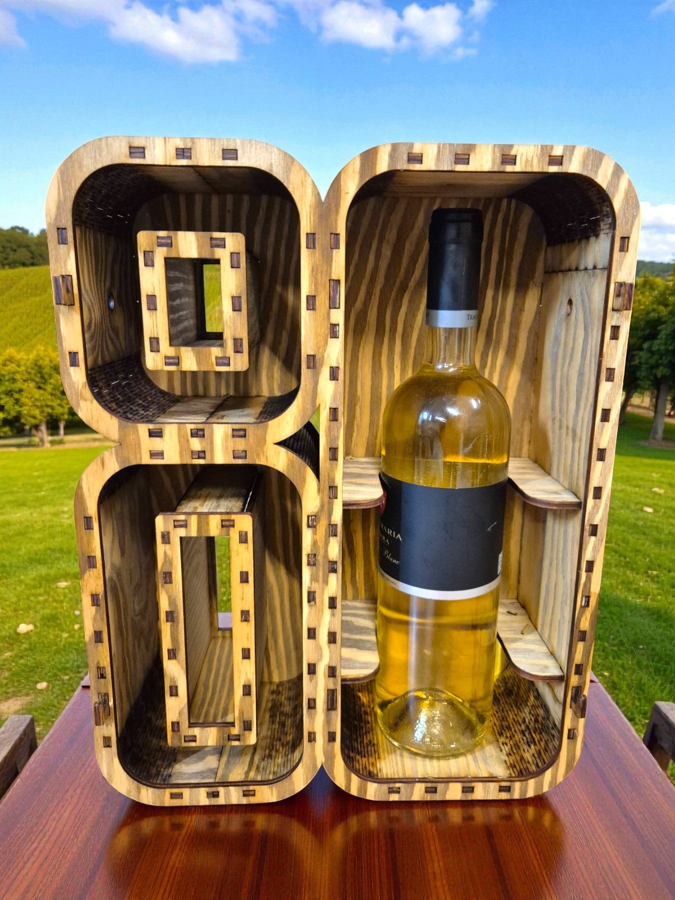 Cutie din lemn personalizată pentru aniversarea de 80 de ani 🎉